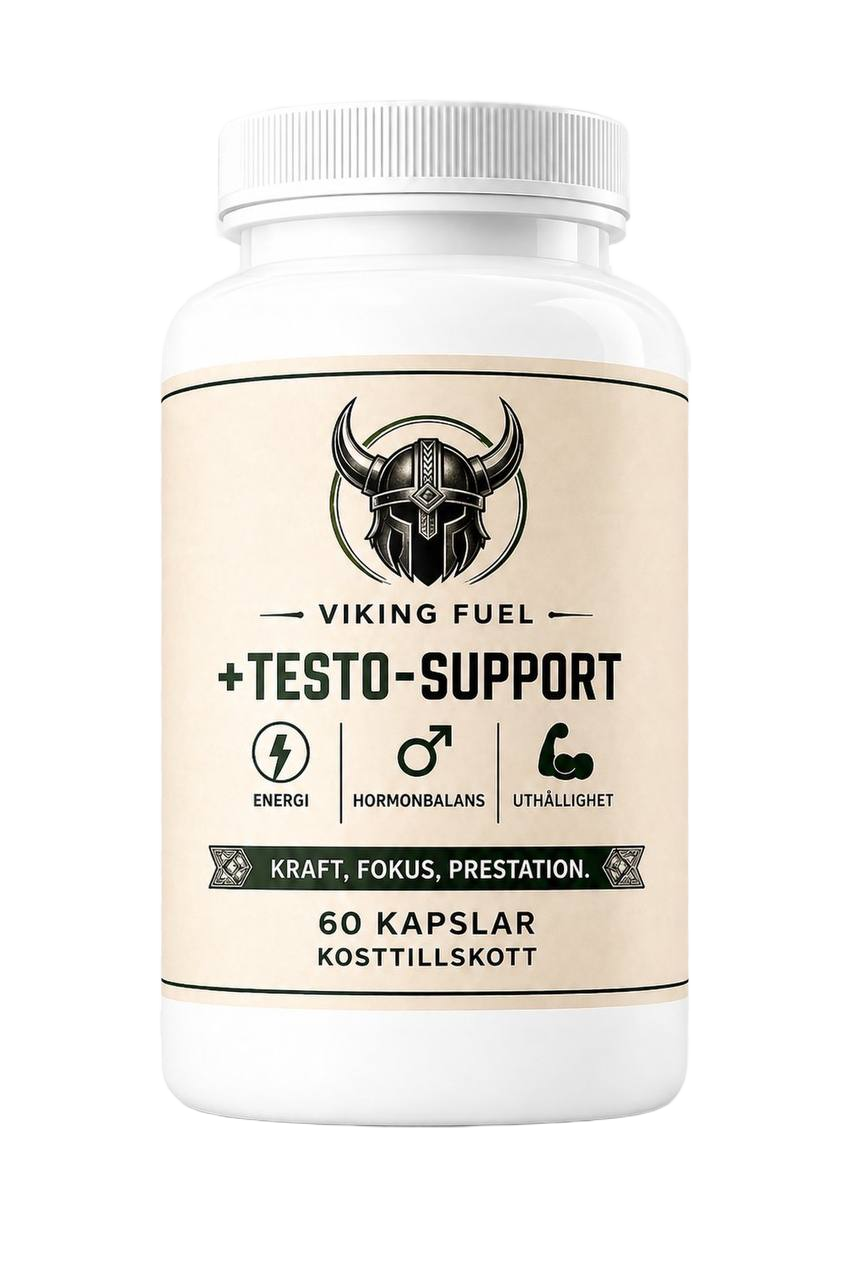 Testo-support supplement bottle on white clean background
