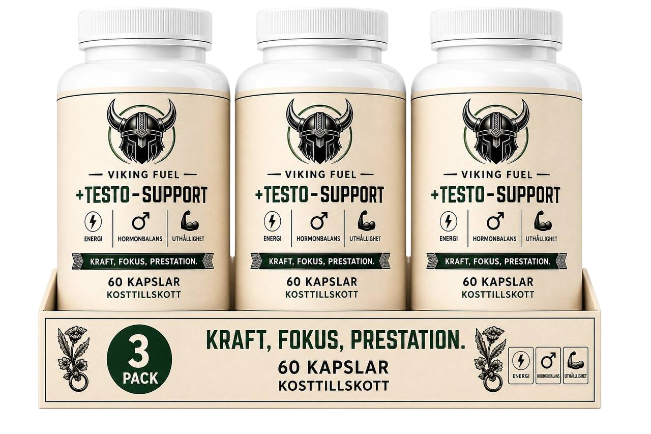 Testo-support 3-pack supplement bottle on white clean background